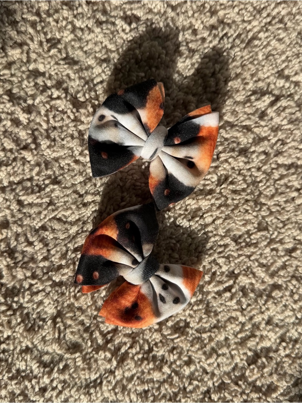 Set of 2 Ghost Print Hair Bows